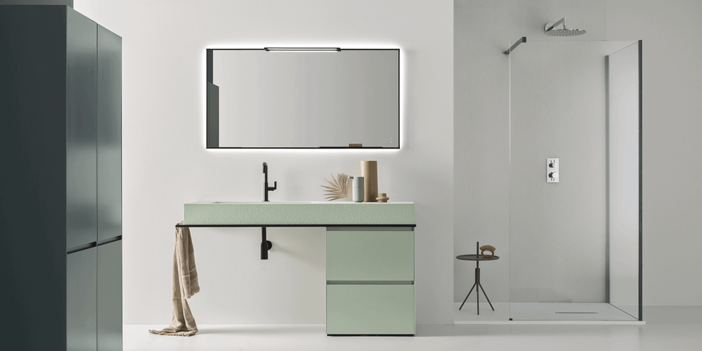 Earth led shop mirror cabinet